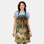 ユニコーンのタペストリーが伝説の神話を見つけた エプロン (着用した状態)