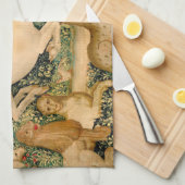 ユニコーンのタペストリーが伝説の神話を見つけた キッチンタオル (四つ折り)