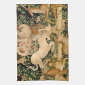 ユニコーンのタペストリーが伝説の神話を見つけた キッチンタオル (縦)