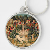 ユニコーンのタペストリーが伝説の神話を見つけた キーホルダー (正面)