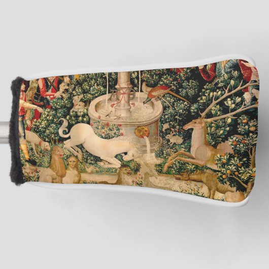 ユニコーンのタペストリーが伝説の神話を見つけた ゴルフヘッドカバー (正面)