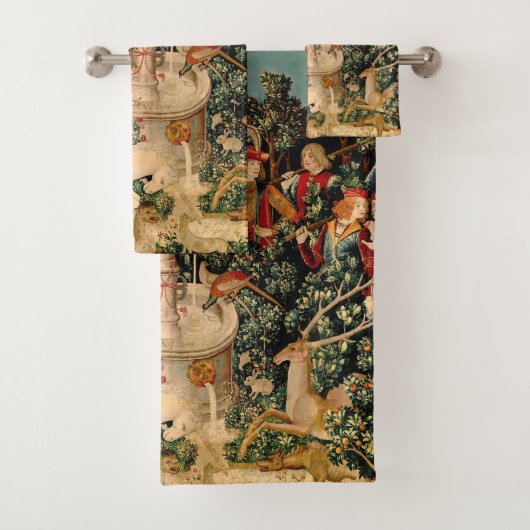 ユニコーンのタペストリーが伝説の神話を見つけた バスタオルセット (インサイチュ)