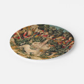 ユニコーンのタペストリーが伝説の神話を見つけた ペーパープレート (アングル)