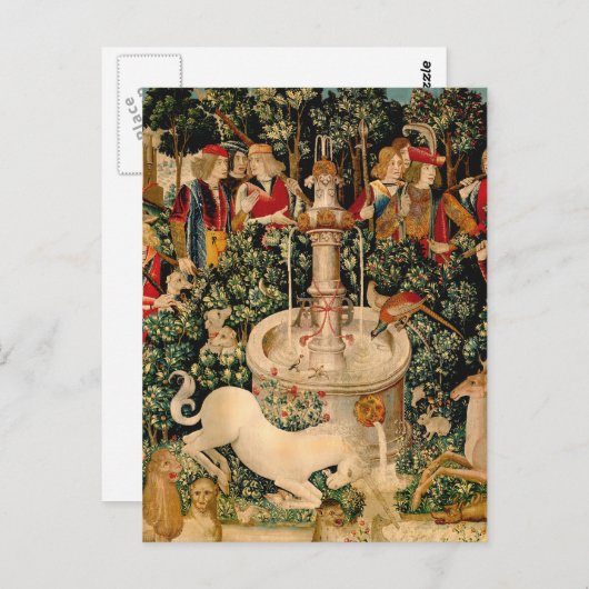 ユニコーンのタペストリーが伝説の神話を見つけた ポストカード (正面/裏面)