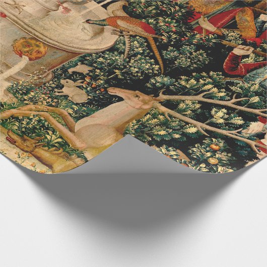 ユニコーンのタペストリーが伝説の神話を見つけた ラッピングペーパー (角)