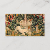 ユニコーンのタペストリーが伝説の神話を見つけた 名刺 (裏面)