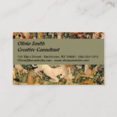 ユニコーンのタペストリーが伝説の神話を見つけた 名刺 (正面)