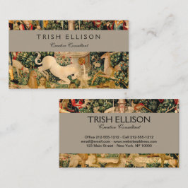 ユニコーンのタペストリーが伝説の神話を見つけた 名刺