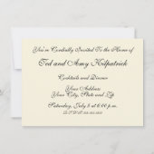 ユニコーンのタペストリーが伝説の神話を見つけた 招待状 (裏面)