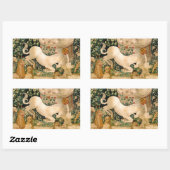 ユニコーンのタペストリーが伝説の神話を見つけた 長方形シール (シート)