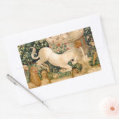 ユニコーンのタペストリーが伝説の神話を見つけた 長方形シール (封筒)