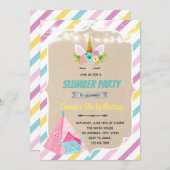 ユニコーンのテレピースランバーの招待 招待状 (正面/裏面)