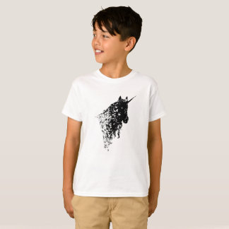 ユニコーンのデザインの白はTシャツをからかいます Tシャツ