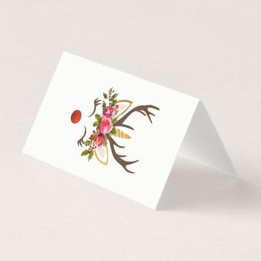 ユニコーンのトナカイの枝角/クリスマスの花 (正面)