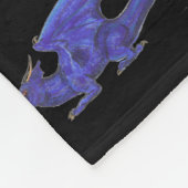 ユニコーンのドラゴンの青く白いPegacornの馬の子馬 フリースブランケット (角)