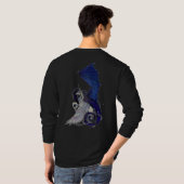 ユニコーンのドラゴンの青く白いPegacornの馬の子馬 Tシャツ (裏面フル)