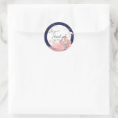 ユニコーンのナイトキャッスル/魔法の城の誕生日パーティー ラウンドシール (バッグ)