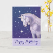 ユニコーンのハッピーバースデーカード カード (黄色い花)