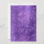 ユニコーンのハロウィンの花の紫色の輝きの誕生日 招待状 (裏面)