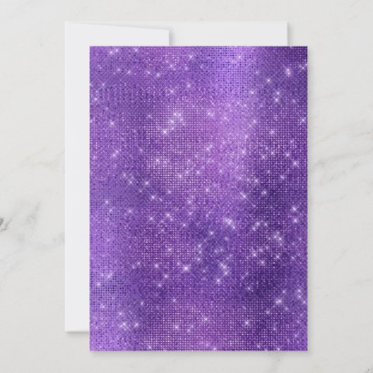 ユニコーンのハロウィンの花の紫色の輝きの誕生日 招待状 (裏面)