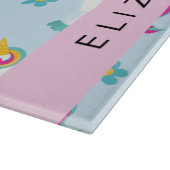 ユニコーンのパターン,かわいいユニコーン,あなたの名前 カッティングボード (角)