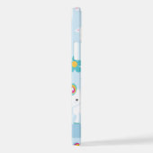 ユニコーンのパターン,かわいいユニコーン,あなたの名前 iPhoneケース (右側面)