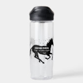 ユニコーンのパワー偽の数式おもしろい ウォーターボトル (背面)