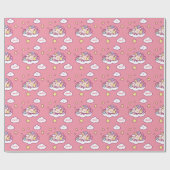 ユニコーンのパーソナライズな包装紙(名前及び年齢) ラッピングペーパー (フラット)