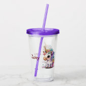 ユニコーンのパーソナライズ アクリルタンブラー (裏面)