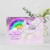 ユニコーンのパーティの招待状 招待状 (スタンド正面)