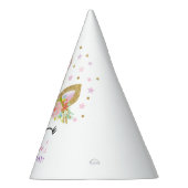 ユニコーンのパーティーの帽子の花のユニコーンの誕生会 パーティーハット (右)