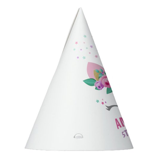 ユニコーンのパーティーの帽子、ユニコーンの誕生会 パーティーハット (左)