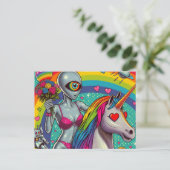 ユニコーンのビキニエイリアン ポストカード (スタンド正面)