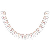 ユニコーンのピンクおよび金ゴールドの誕生会の旗 バンティングフラッグ (全)