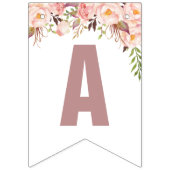 ユニコーンのピンクおよび金ゴールドの誕生会の旗 バンティングフラッグ (第3の旗)