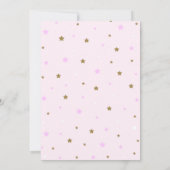 ユニコーンのピンクの誕生会は招待状を誘います 招待状 (裏面)