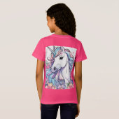 「ユニコーンのピンクTシャツ」 Tシャツ (裏面フル)