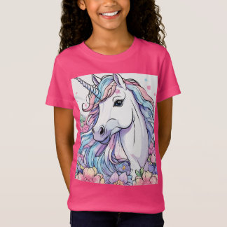 「ユニコーンのピンクTシャツ」 Tシャツ