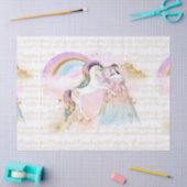 ユニコーンのプリンセスの虹音楽はピンクの青を主演します 薄葉紙 (クラフト)