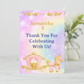 ユニコーンのプリンセス ギフトタグ、サマサの誕生日 サンキューカード (スタンド正面)