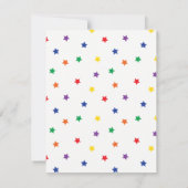 ユニコーンのプールフロートに乗った女の子の誕生日パーティー 招待状 (裏面)