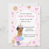 ユニコーンのベビーの第1誕生日の招待状3 招待状 (正面)