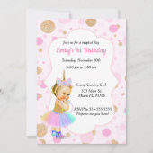 ユニコーンのベビーの第1誕生日の招待状4 招待状 (正面)