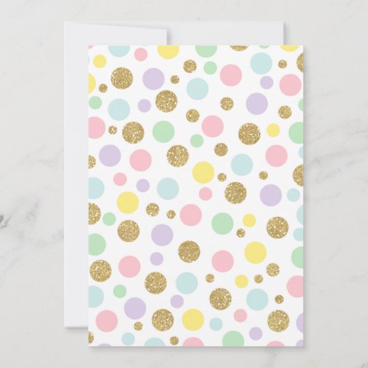 ユニコーンのベビーシャワーの招待状の魔法のベビーシャワー 招待状 (裏面)