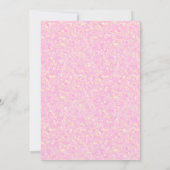 ユニコーンのベビーシャワー招待状 ピンク ゴールド ユニコーン 招待状 (裏面)