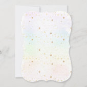 ユニコーンのベビーシャワー 女の子のベビーシャワーの招待状 招待状 (裏面)