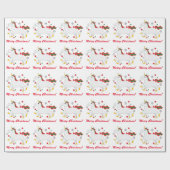 ユニコーンのメリークリスマス ラッピングペーパー (フラット)