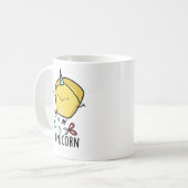 ユニコーンのユーモアあふれるコーンパン コーヒーマグカップ (正面左)