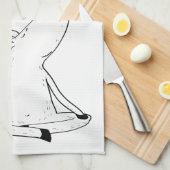 ユニコーンのヨガのおもしろいなユニコーンの恋人 キッチンタオル (四つ折り)