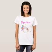 ユニコーンのヨガポーズ かわいいヨガママ Tシャツ (正面フル)